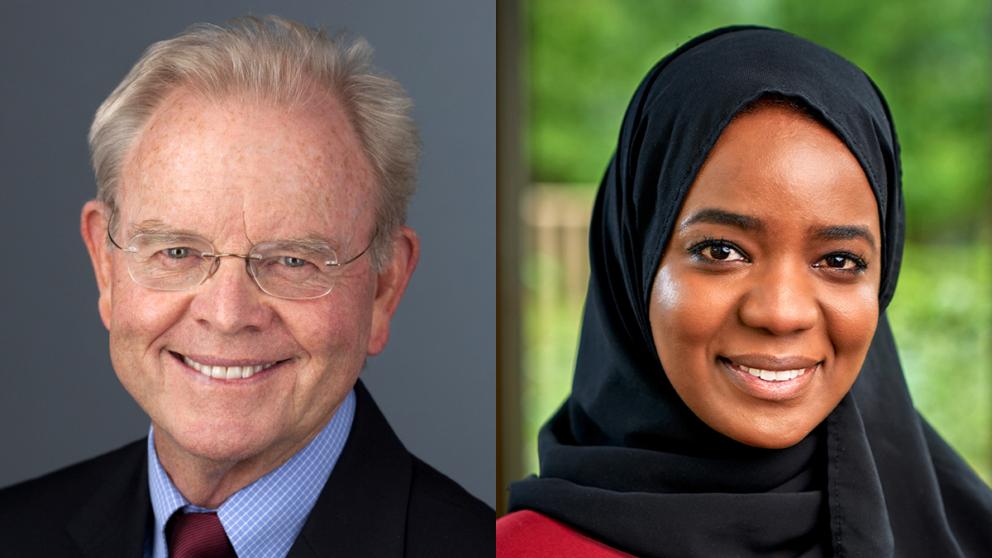 Stephen Fawcett and Ruaa Hassaballa with the WHO Collaborating Centre for Community Health and Development logo.