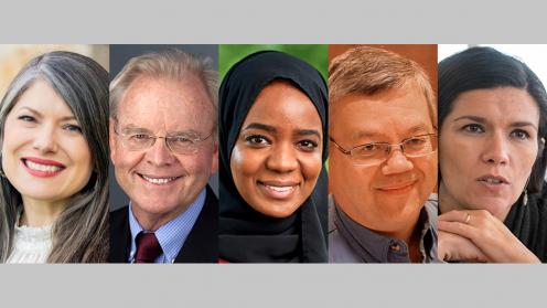 Image of Christina Holt, Steve Fawcett, Ruaa Hassaballa, Dan Partridge, and Sonia Joran.